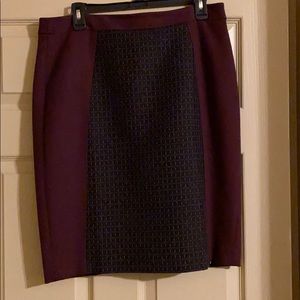 Burgundy and black Skirt